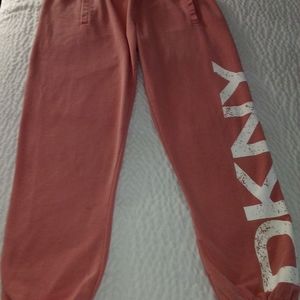 DKNY Pink Track Pants Relaxed Fit Joggers